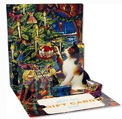 3D открытка Новогодняя шалость (Christmas Mischief) (квадрат) (255)