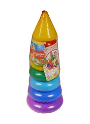 Пирамидка 7 колец с конусом (1182514) (пластмасса) (1+) (сетка)