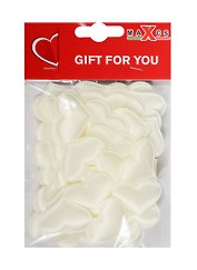 Сердечки белые средние, 3,2см, 50шт в блистере