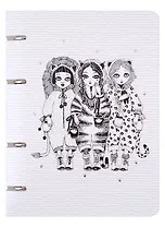 Тетрадь на кольцах в клетку Listoff, "Милашки", 100 листов