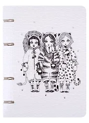 Тетрадь на кольцах в клетку Listoff, "Милашки", 100 листов