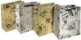 Пакет подарочный бумажный "Газетный микс", А4