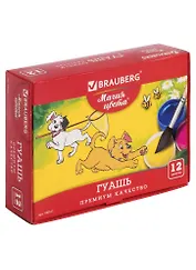 Краски гуашевые 12цв 20мл "МАГИЯ ЦВЕТА" BRAUBERG