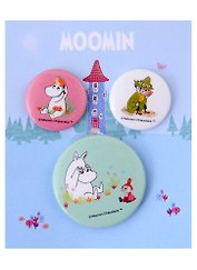Набор значков MOOMIN Муми-дом (металл) (2 шт 25мм, 1 шт 38мм)