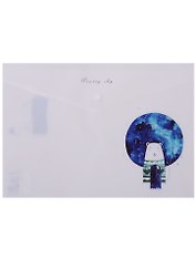 Папка-конверт на кнопке "Starry sky", А4