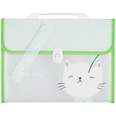 Папка -портфель пластиковый «Cat family» А4, 12 отделений, в ассортименте - 1