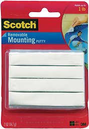 Подушечки клейкие удаляемые, 80 мм х 14 мм х 7 мм, Scotch 3M, 4 штуки