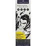 Ручки-кисточки капиллярные «Manga Black Set», Faber-Castell, 4 штуки