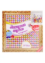 Набор для творчества TUKZAR Алмазная мозаика 30х30см Полевые цветы, на подрамнике круглые непрозрачные стразы 2,7 мм