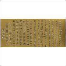 Контурные наклейки Русский алфавит 1 (205900) (лист) (зол.) (10х23см)