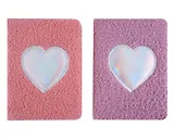 Книга для записей А6 80л кл. с мехом "Сердце" с мехом, тонир.блок, ассорти