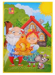 Мягкие пазлы А5 Vladi Toys Курочка Ряба