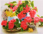 Алмазная мозаика ТМ Рыжий кот (класс.) 40х50см (28цв.) Яркий букет на столе AC4068 - 0