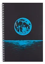 Тетрадь А4 80л кл. "Лунная дорожка" евроспираль, мелов.картон, пантонн.печать, выб.лак