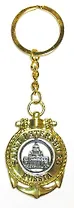 Сувенир, АКМ, Брелок-якорь-тросик "Исаакиевский собор", цвет золото