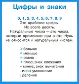 Правила по математике в таблицах. Набор карточек. 1-4 кл.