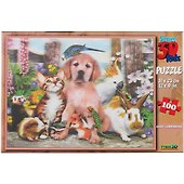 Пазл 100 Super 3D Kids Хорошие компаньоны (31х23) (5+) (10502) (коробка) - 1