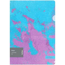 Папка-уголок А4 "Haze" 200 мкм, с эффектом блесток, сиренево-голубая, пластик, Berlingo