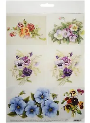 Декупажная карта Полевые цветы (А4) (пл. 40г/м2) (Karal869) (упаковка)