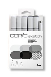 Набор маркеров Copic Sketch серые оттенки, 6 цветов