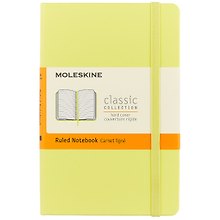 Записная книжка «Classic Pocket» А6, 96 листов в линейку, жёлтая, Moleskine