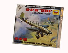 ЗВ 6123 Немецкий пикирующий бомбардировщик Ju-87 B2 "STUKA" (1/144) (коробка)