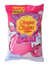 Жевательная резинка Chupa Chups Big Babol Strawberry Cream клубничный крем, 152г