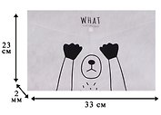 Папка-конверт А4 на кнопке "What"