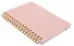Книга для записей А5 80л кл. "Calipso" розовый, иск.кожа, резинка, гребень - 2