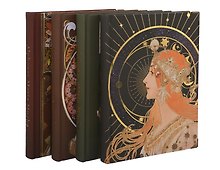 Книга для записей "А. Муха" 265*190, 82 листа, нелинованная, твердая обложка, в ассортименте