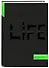 Invisible note. LIFE. Жизнь задыхается без цели (green) - 1