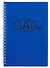 Тетрадь А4 80л кл. "Smart. Синий" гребень, цветн.пластик с печатью, перфорация, вырубка под кольца, инд.уп. - 0