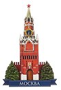 Сувенирный магнит Спасская башня (Москва) (дерево) (8х13) (СпБаш1)
