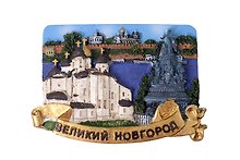Магнит полистоун Великий Новгород Синее небо (Великий Новгород) (022-08-28K5-B)