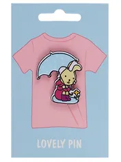 Значок Зайка с зонтиком (акрил)