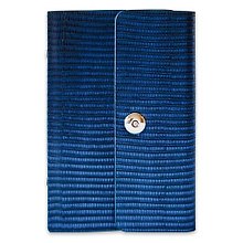 Ежедневник недатированный «Рептилия» А6+, синий металлик, 160 листов, экокожа, Феникс+