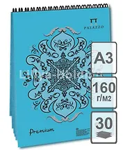 Блокнот Premium Cloudy sky (облачное небо) 30л А3 на спирали