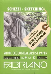 Блокнот для зарисовок 21*29,7см 80л "Disegno Ecologico per Artisti" 120г/м2, Fabriano 