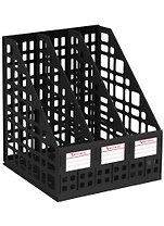 Лоток вертикальный 3отд. "MAXI Plus" для бумаг, 240мм, сетчатый, сборный, черн