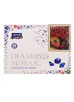 Алмазная мозаика MAZARI 40х50см (рама 52х40.5см) Розовый велосипед , частичная выкладка, стразы разного размера