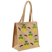 Сумка джутовая M Ананасы (32х34х18) (12-Eline-8-M)