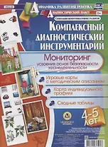 Комплексный диагностический инструментарий. Мониторинг усвоения основ безопасности жизнедеятельности детьми 4-5 лет. Игровые карты с методи-ческим описанием, карта индивидуального профиля, сводные таблицы