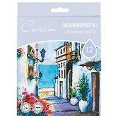 Маркеры акварельные, 12 цветов, Сонет - 0