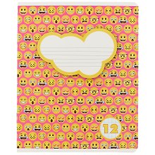 Тетрадь в клетку Academy Style «Emoji» в ассортименте, 12 листов