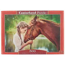 Пазл «Девушка и лошадь» 500 элементов, Castorland