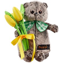 Игрушка мягкая Budi Basa, Басик с желтыми тюльпанами Ks19-138
