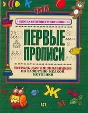 Первые прописи Тетрадь для дошкольников по развитию мелкой моторики руки
