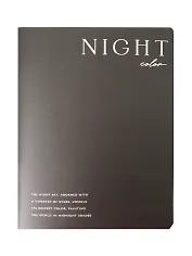 Тетрадь 48л кл. "Peony", черный, карт.обл., микротекстурирование, ламинация, скрепка