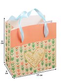 Пакет А6+ 9*15*11 "Несу любовь",жен.,бум.мат.ламинат - 1