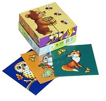 Кубики «Лесные животные», 4 штуки, Step puzzle